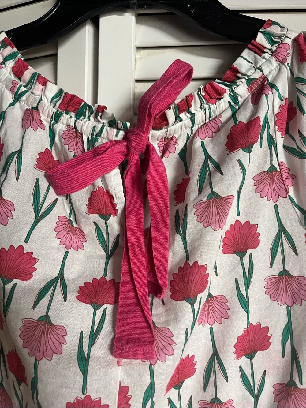 J. Crew White Blouse with Pink Floral Print - Picture 8 of 8